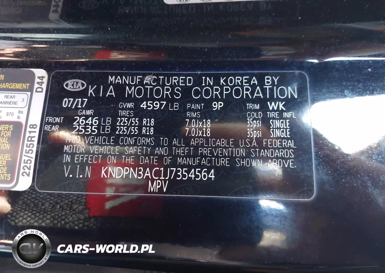 2018 Kia Sportage Ex VIN:KNDPN3AC1J7354564 - 9