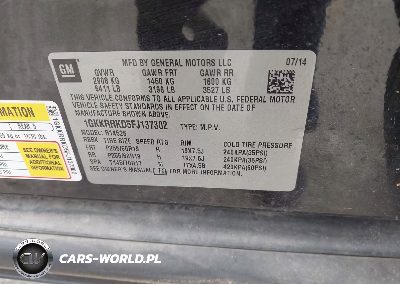 2015 GMC Acadia Slt-1 VIN:1GKKRRKD5FJ137302 - 9