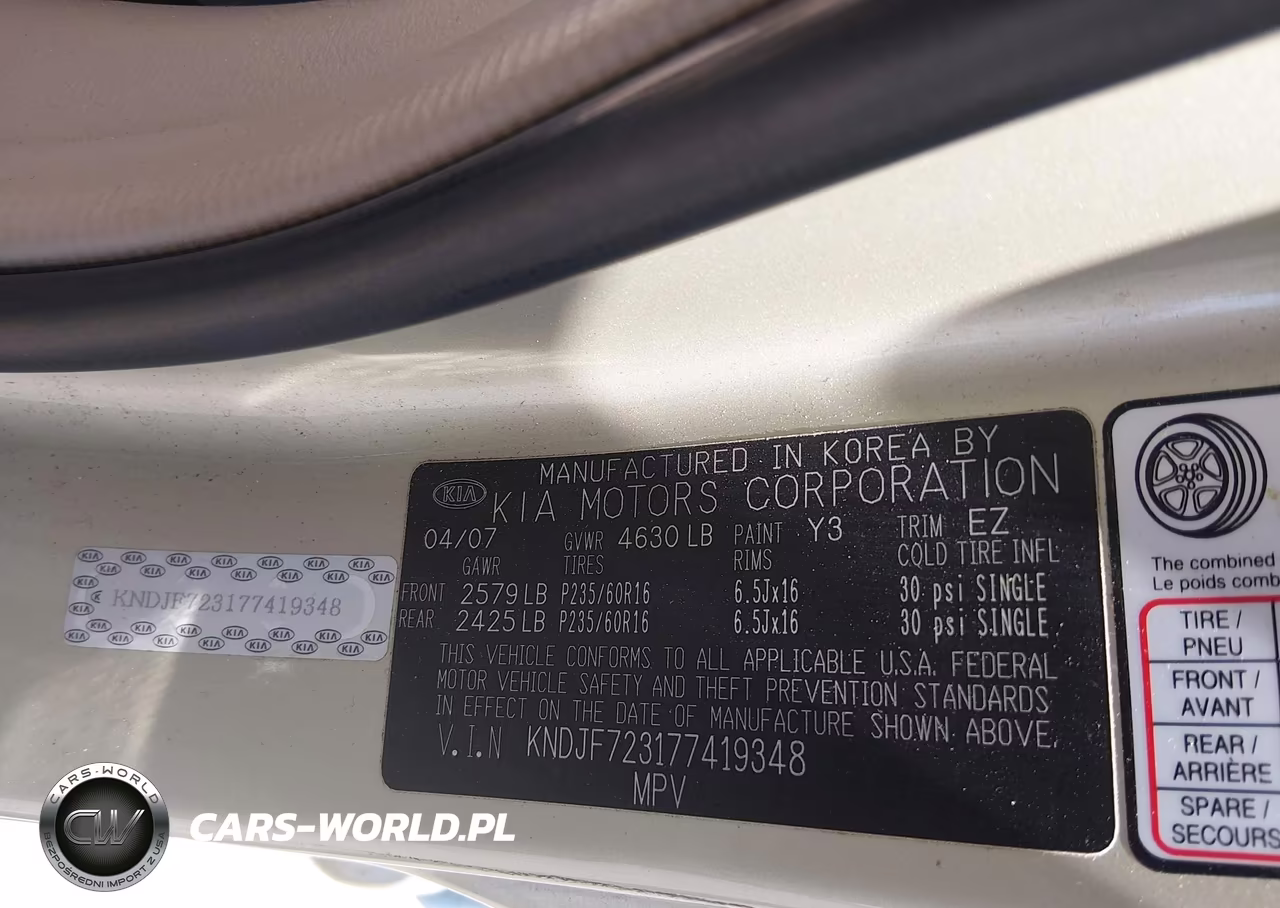 2007 Kia Sportage Lx V6 VIN:KNDJF723177419348 - 9