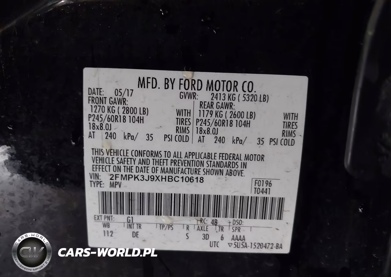 2017 Ford Edge Sel VIN:2FMPK3J9XHBC10618 - 9