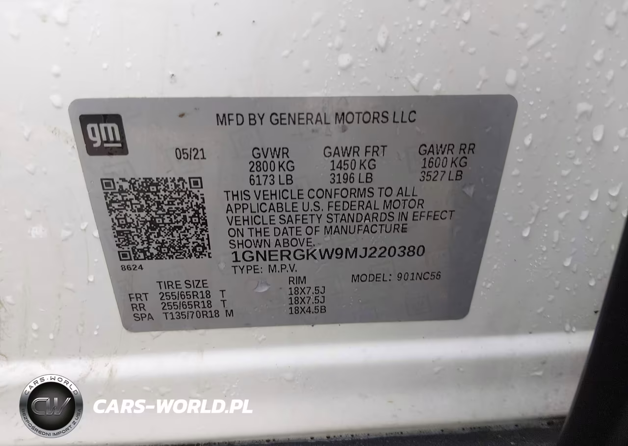 2021 Chevrolet Traverse Fwd Lt Cloth VIN:1GNERGKW9MJ220380 - 9