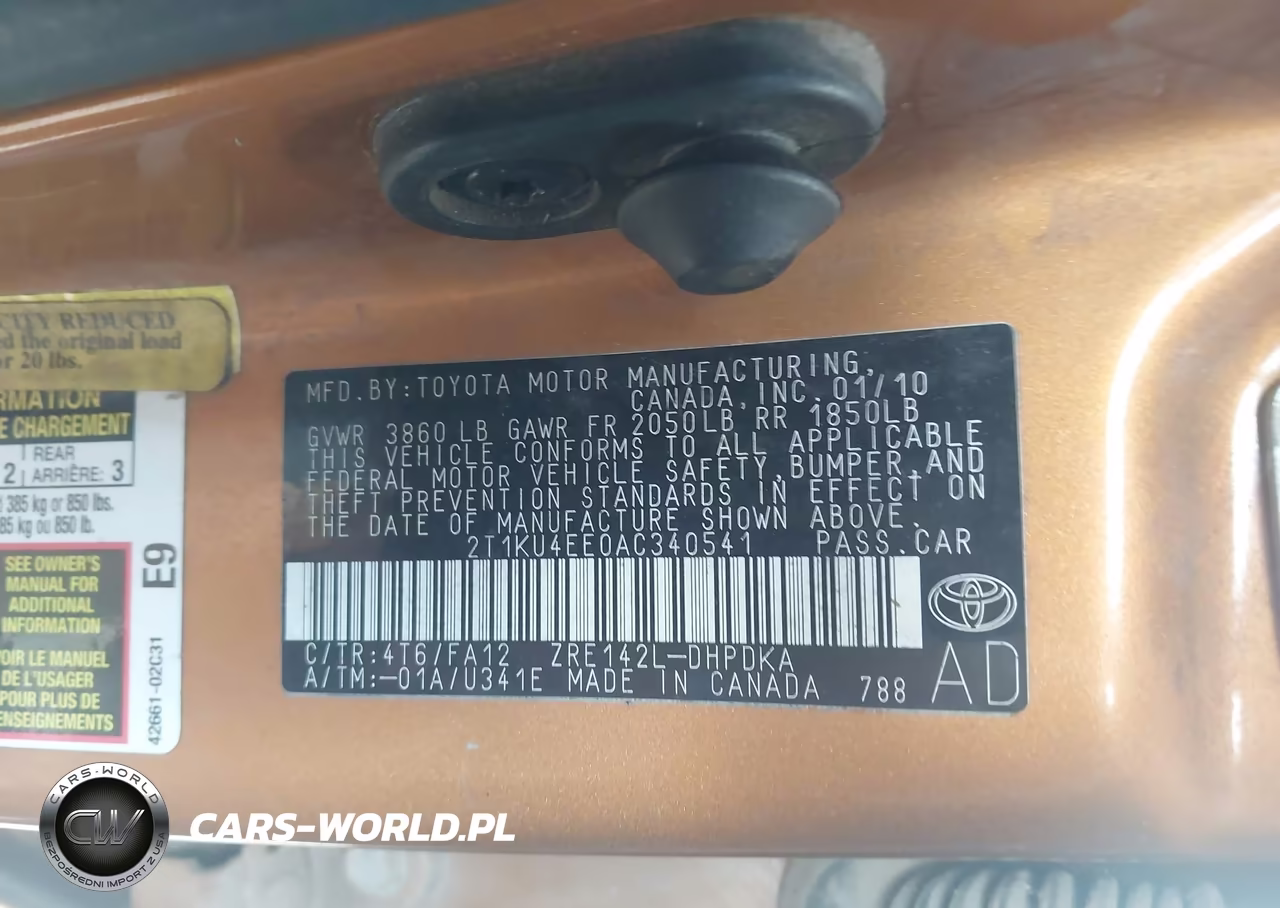2010 Toyota Matrix VIN:2T1KU4EE0AC340541 - 9