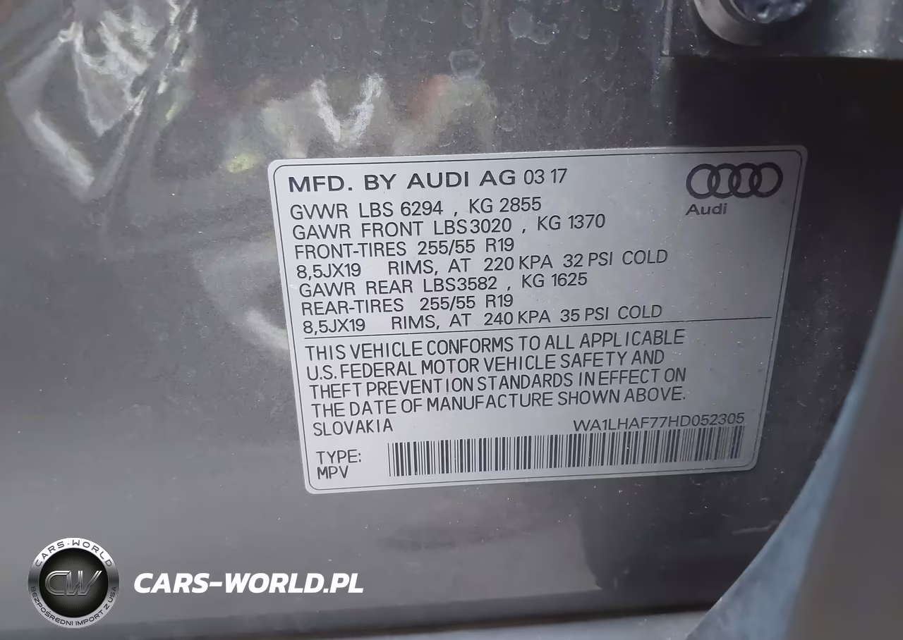 2017 Audi Q7 2.0T Premium VIN:WA1LHAF77HD052305 - 9