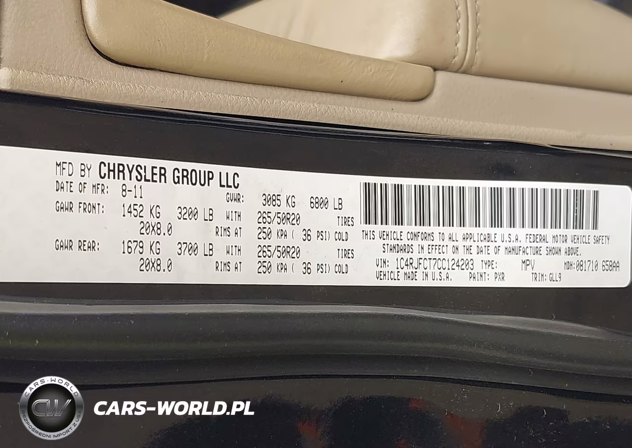 2012 Jeep Grand Cherokee Overland VIN:1C4RJFCT7CC124203 - 9