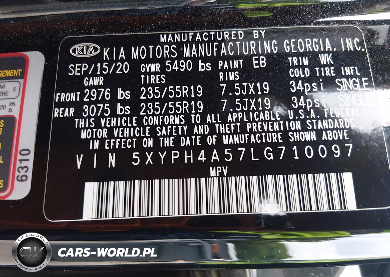 2020 Kia Sorento 3.3L Ex VIN:5XYPH4A57LG710097 - 9