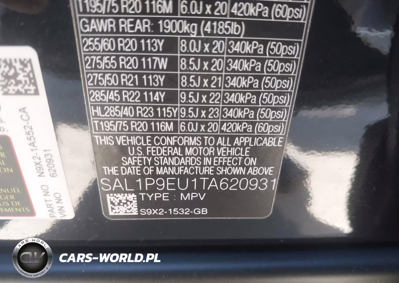 2026 Land Rover Range Rover Sport P360 Se VIN:SAL1P9EU1TA620931 - 9