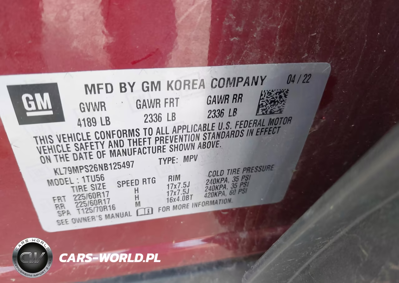 2022 Chevrolet Trailblazer Fwd Lt VIN:KL79MPS26NB125497 - 9