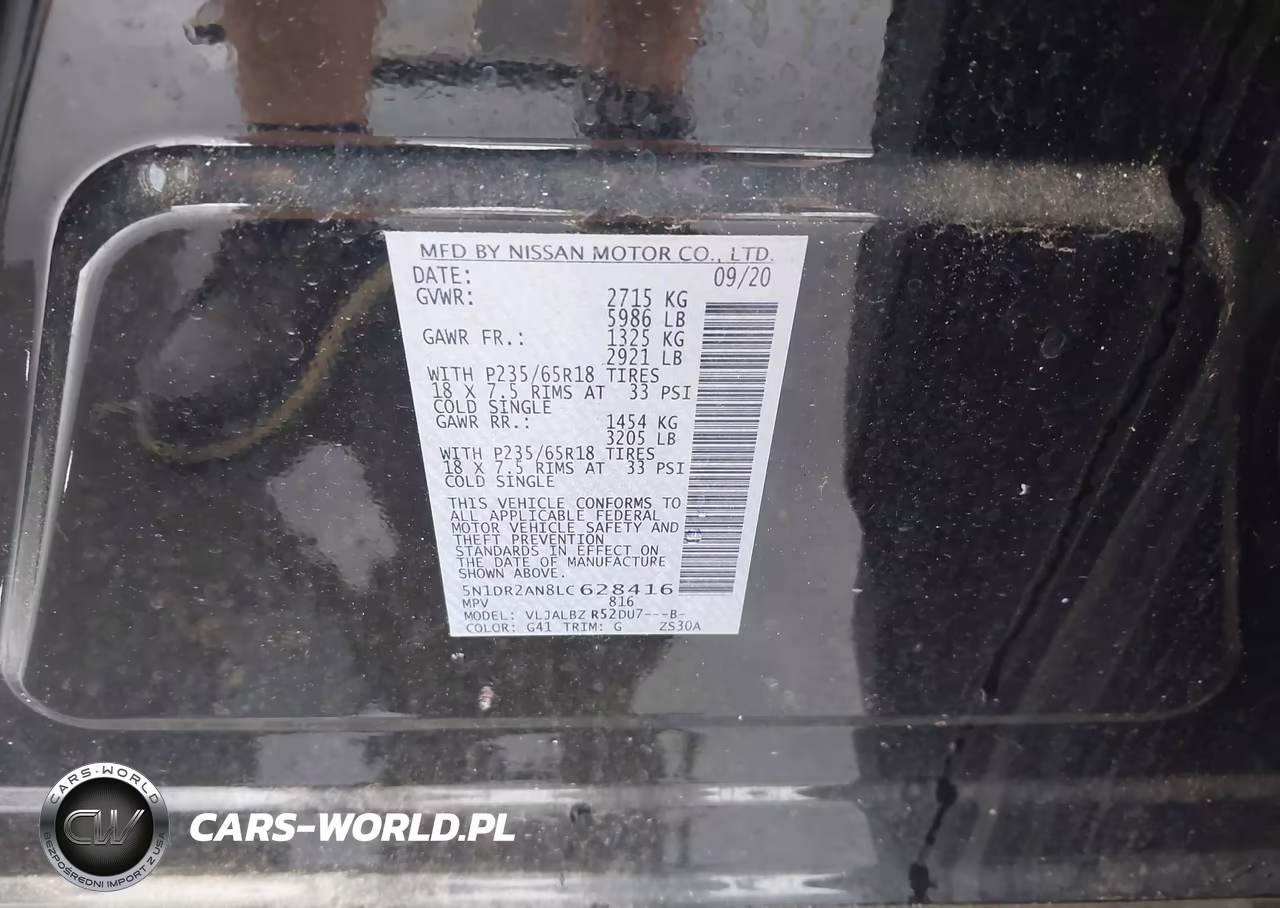 2020 Nissan Pathfinder S 2Wd VIN:5N1DR2AN8LC628416 - 9