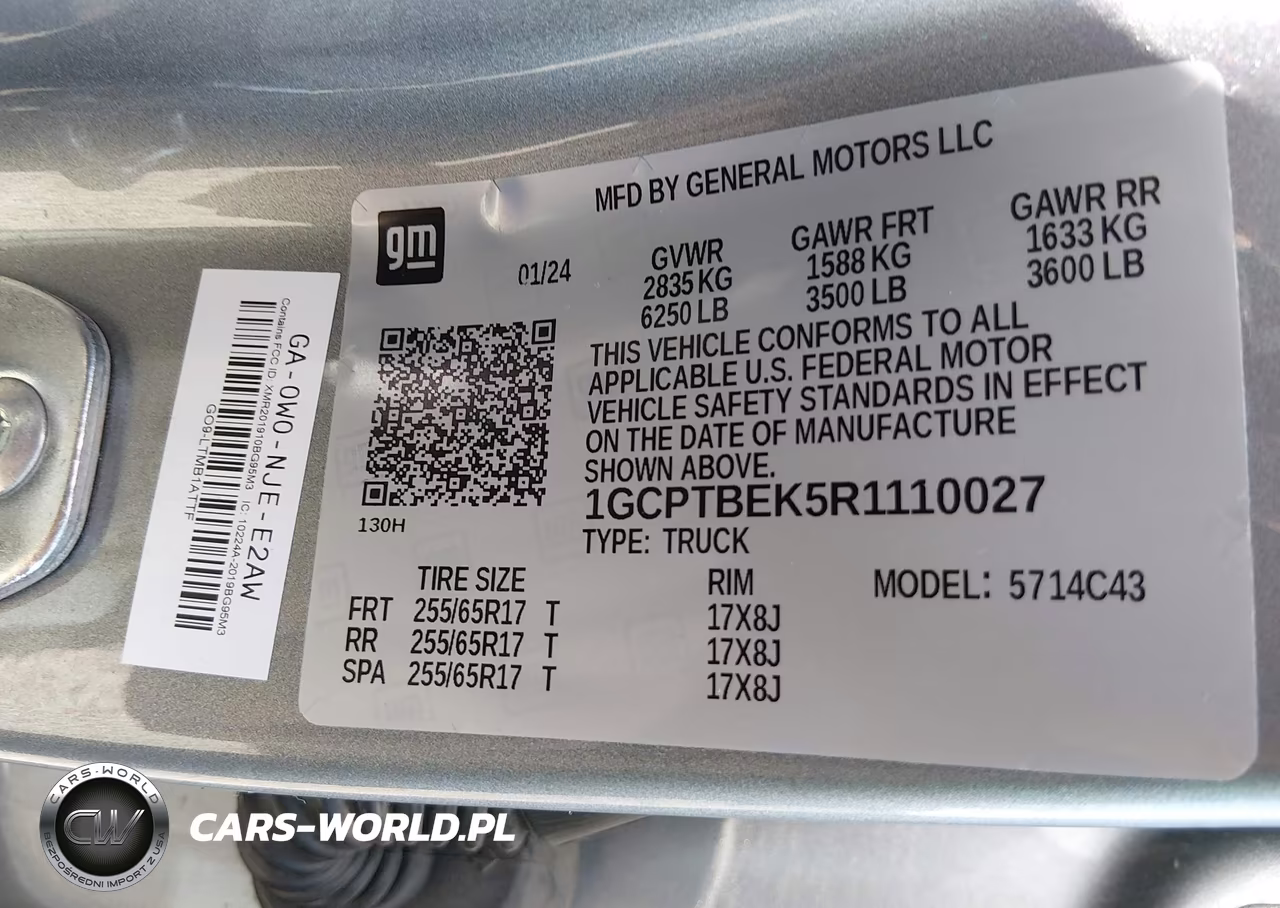 2024 Chevrolet Colorado 4Wd Wt VIN:1GCPTBEK5R1110027 - 9