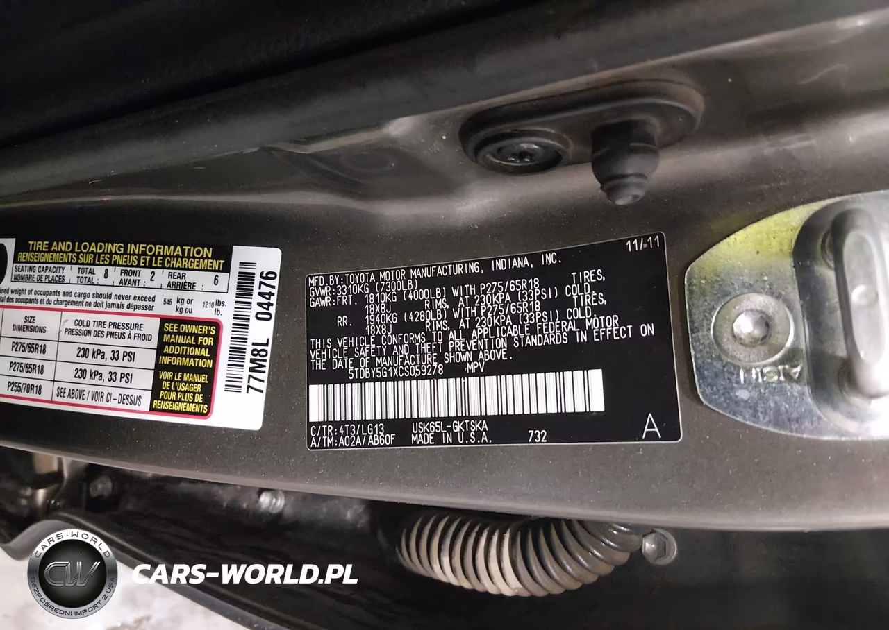 2012 Toyota Sequoia Sr5 5.7L V8 VIN:5TDBY5G1XCS059278 - 9