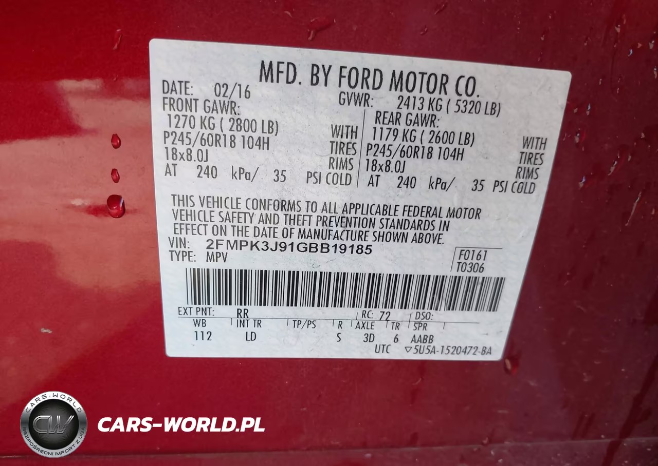 2016 Ford Edge Sel VIN:2FMPK3J91GBB19185 - 9
