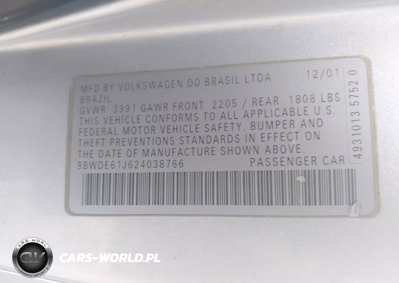 2002 Volkswagen Gti 1.8L VIN:9BWDE61J624038766 - 9