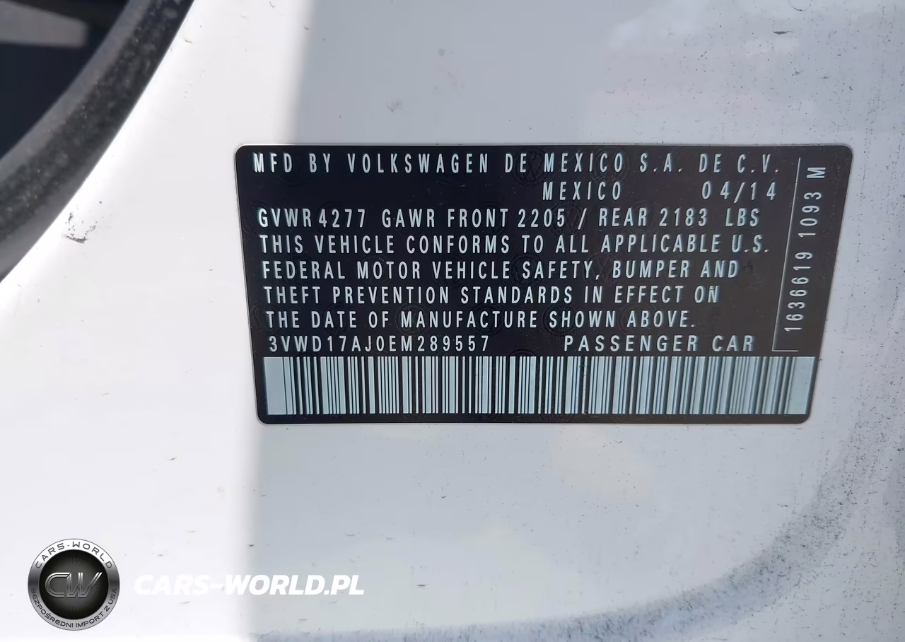 2014 Volkswagen Jetta 1.8T Se VIN:3VWD17AJ0EM289557 - 9