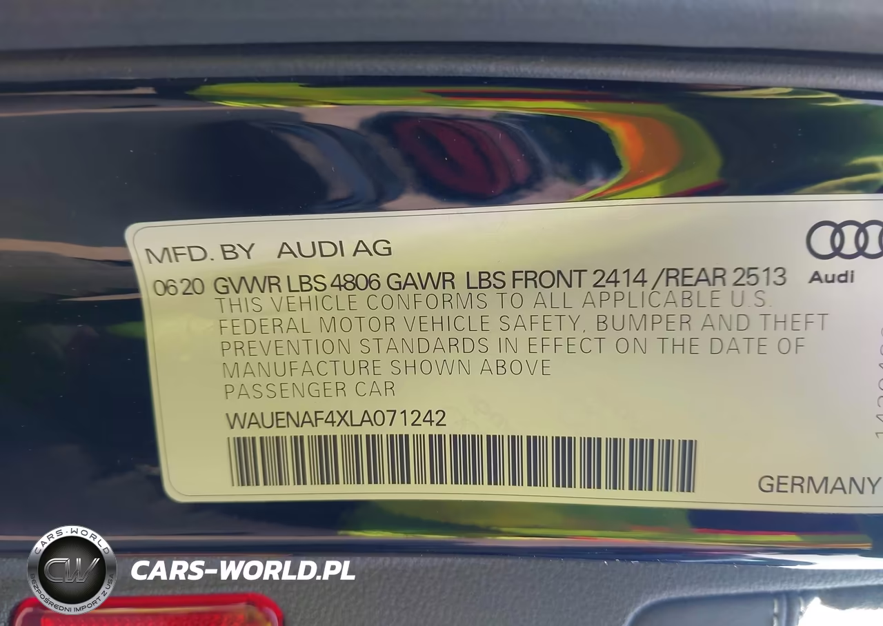 2020 Audi A4 Premium Plus 45 Tfsi Quattro S Tronic VIN:WAUENAF4XLA071242 - 9