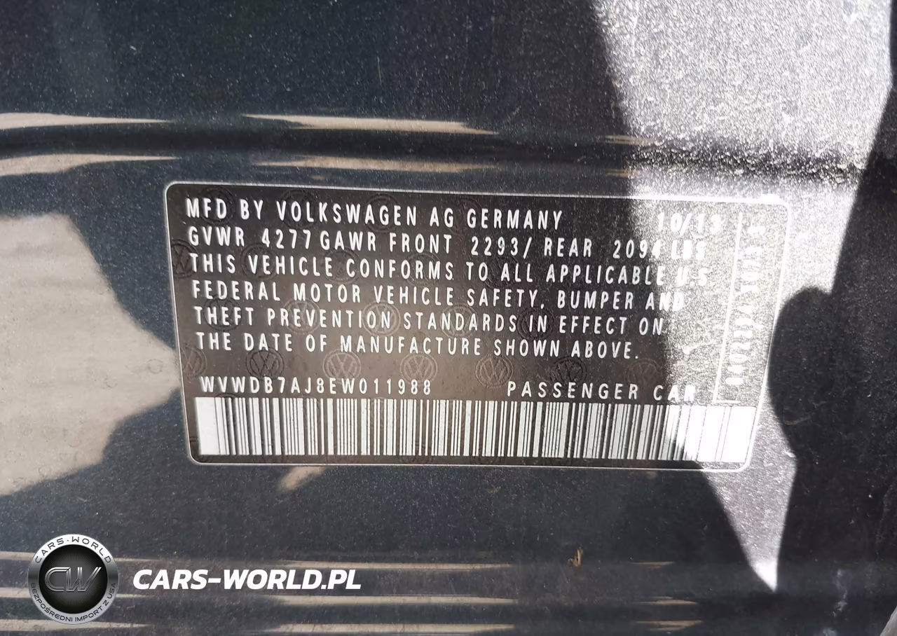 2014 Volkswagen Golf 2.5L (A6) (No Longer Orderable) VIN:WVWDB7AJ8EW011988 - 9