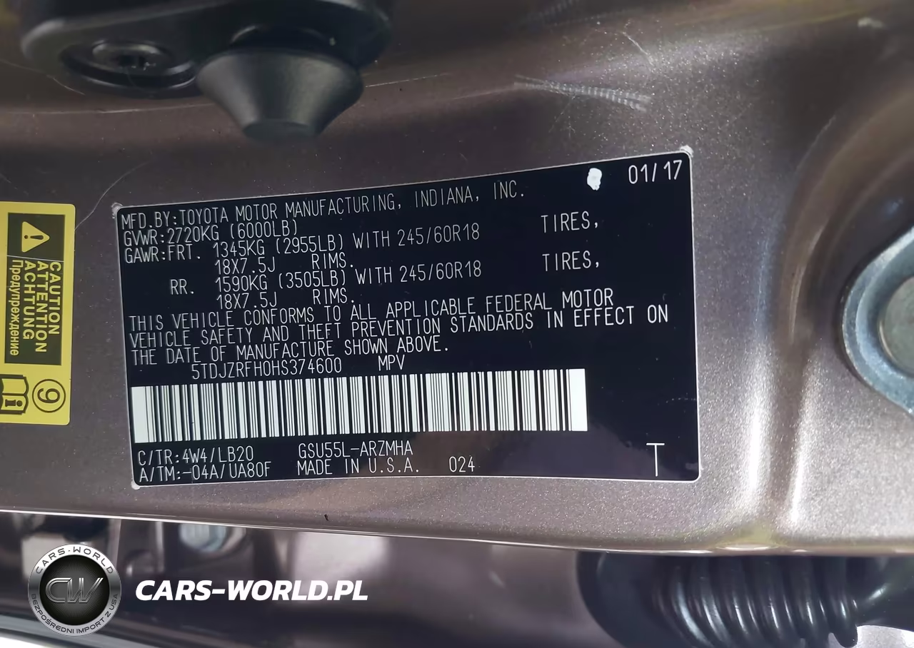 2017 Toyota Highlander Xle VIN:5TDJZRFH0HS374600 - 9
