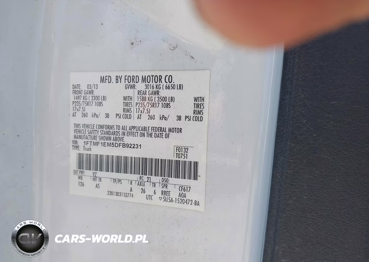 2013 Ford F-150 Xl VIN:1FTMF1EM5DFB92231 - 9