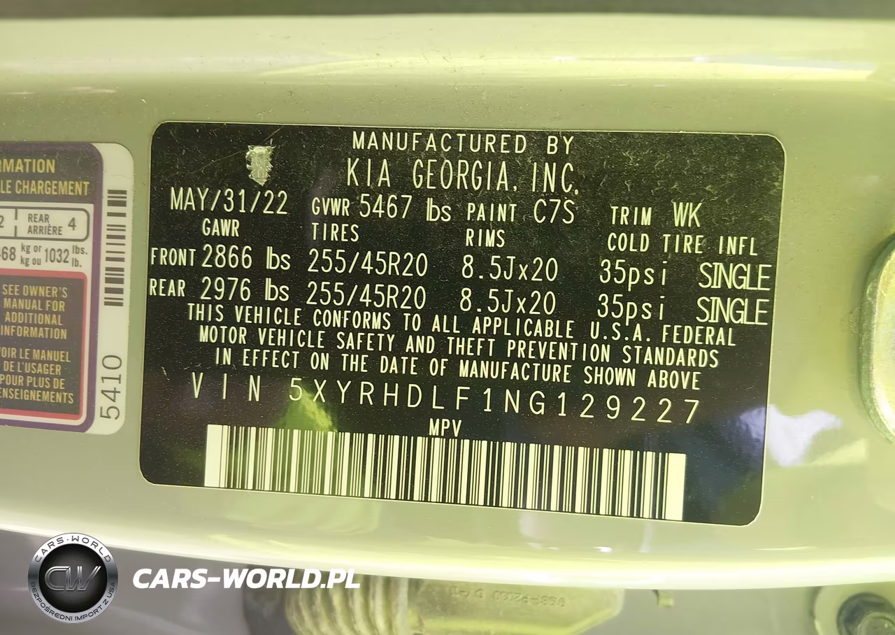 2022 Kia Sorento X-Line Ex VIN:5XYRHDLF1NG129227 - 9