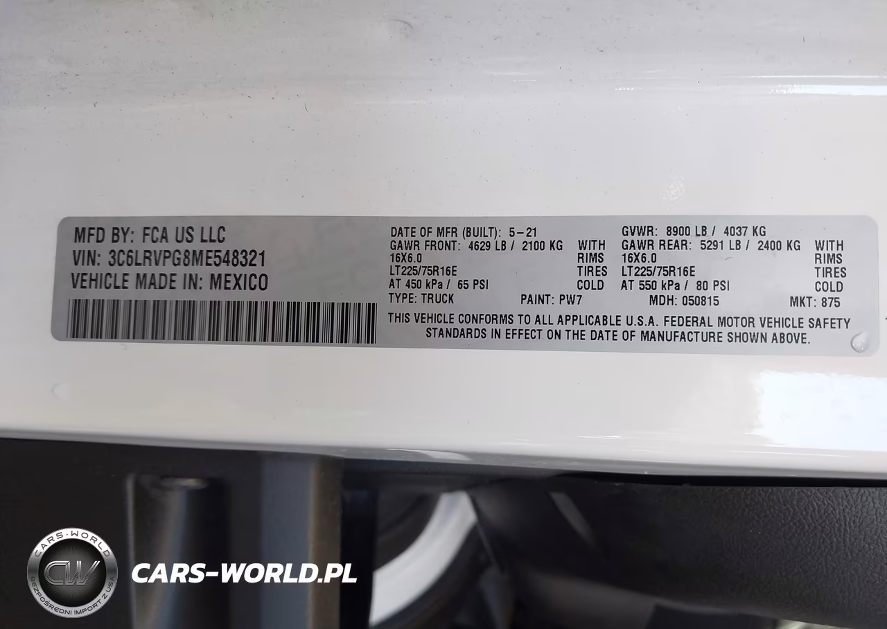 2021 Ram Promaster 2500 Window Van High Roof 159 Wb VIN:3C6LRVPG8ME548321 - 9
