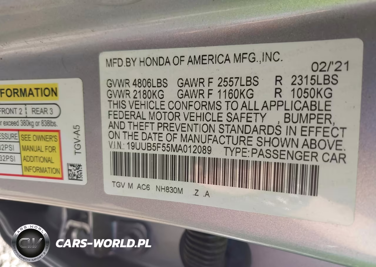 2021 Acura Tlx A-Spec Package VIN:19UUB5F55MA012089 - 9
