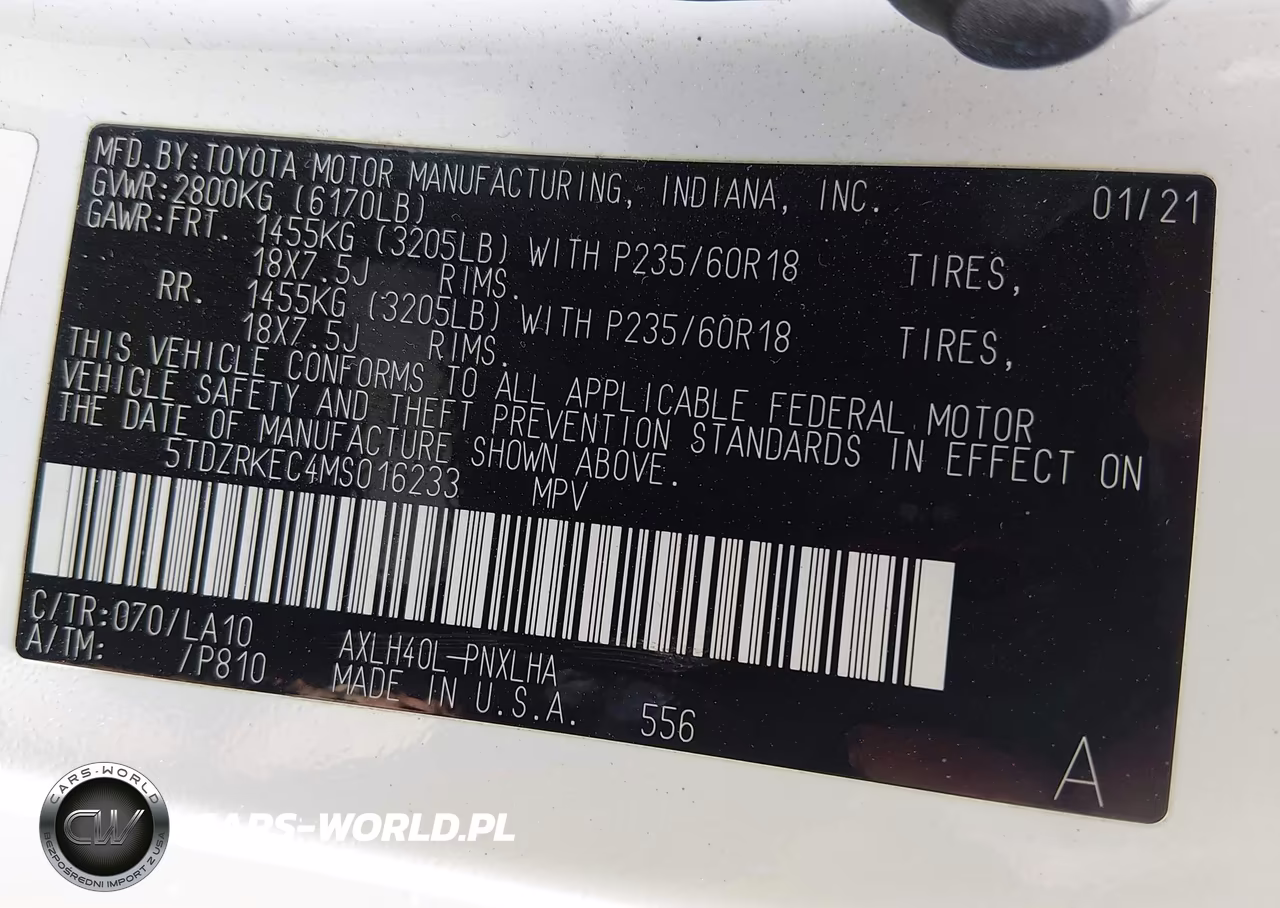 2021 Toyota Sienna Limited VIN:5TDZRKEC4MS016233 - 9
