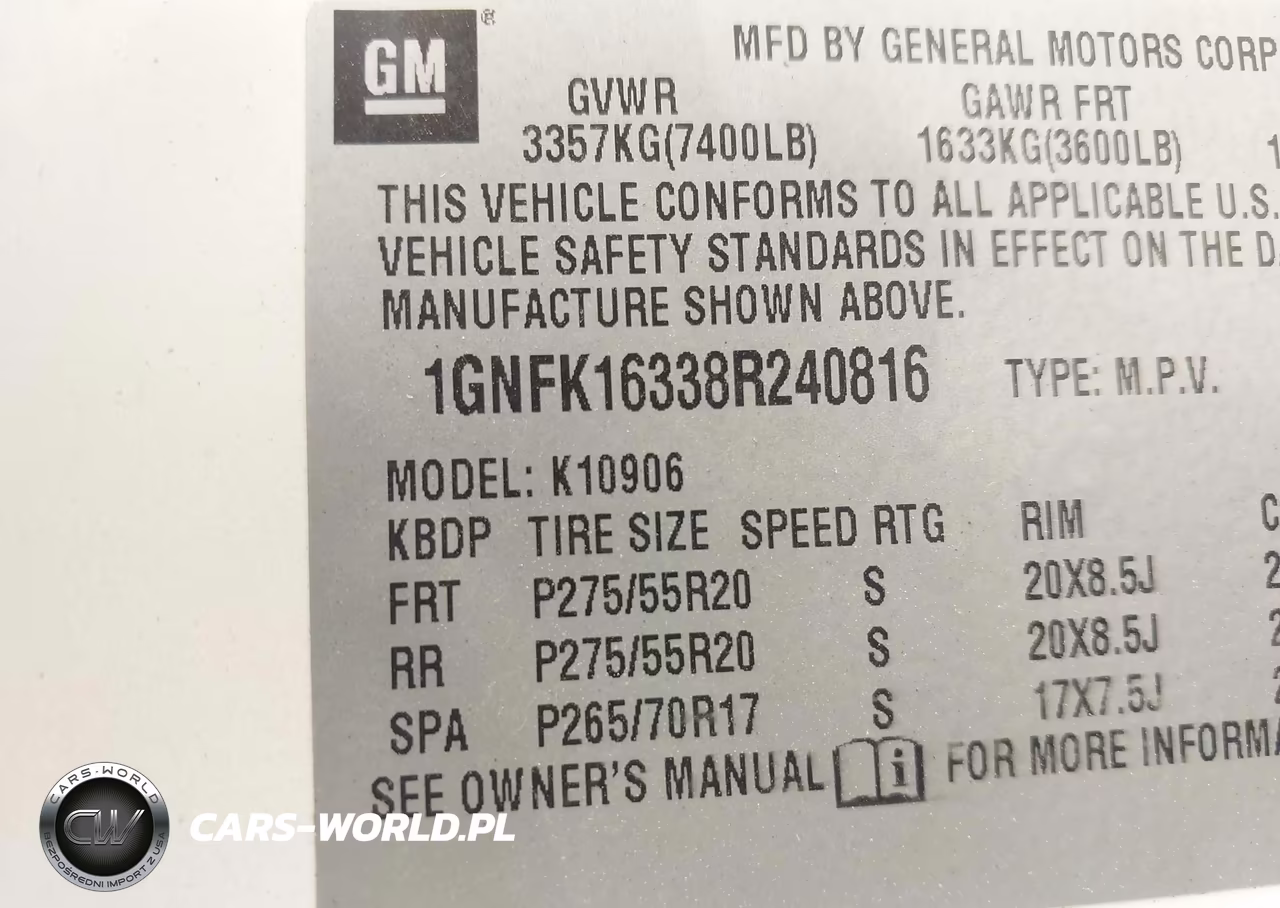 2008 Chevrolet Suburban 1500 Ltz VIN:1GNFK16338R240816 - 9