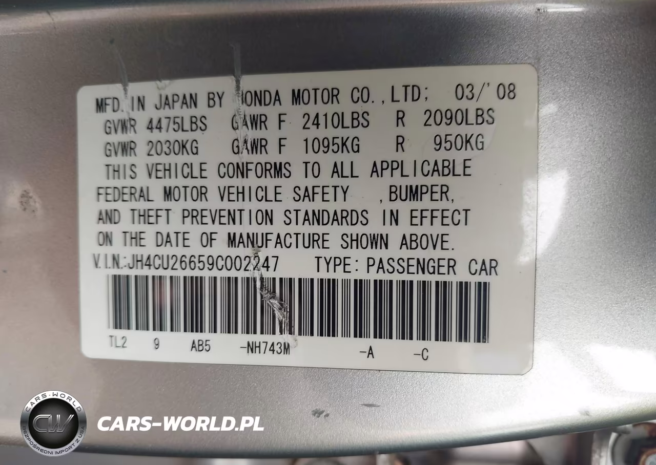 2009 ACURA TSX VIN:JH4CU26659C002247 - 9