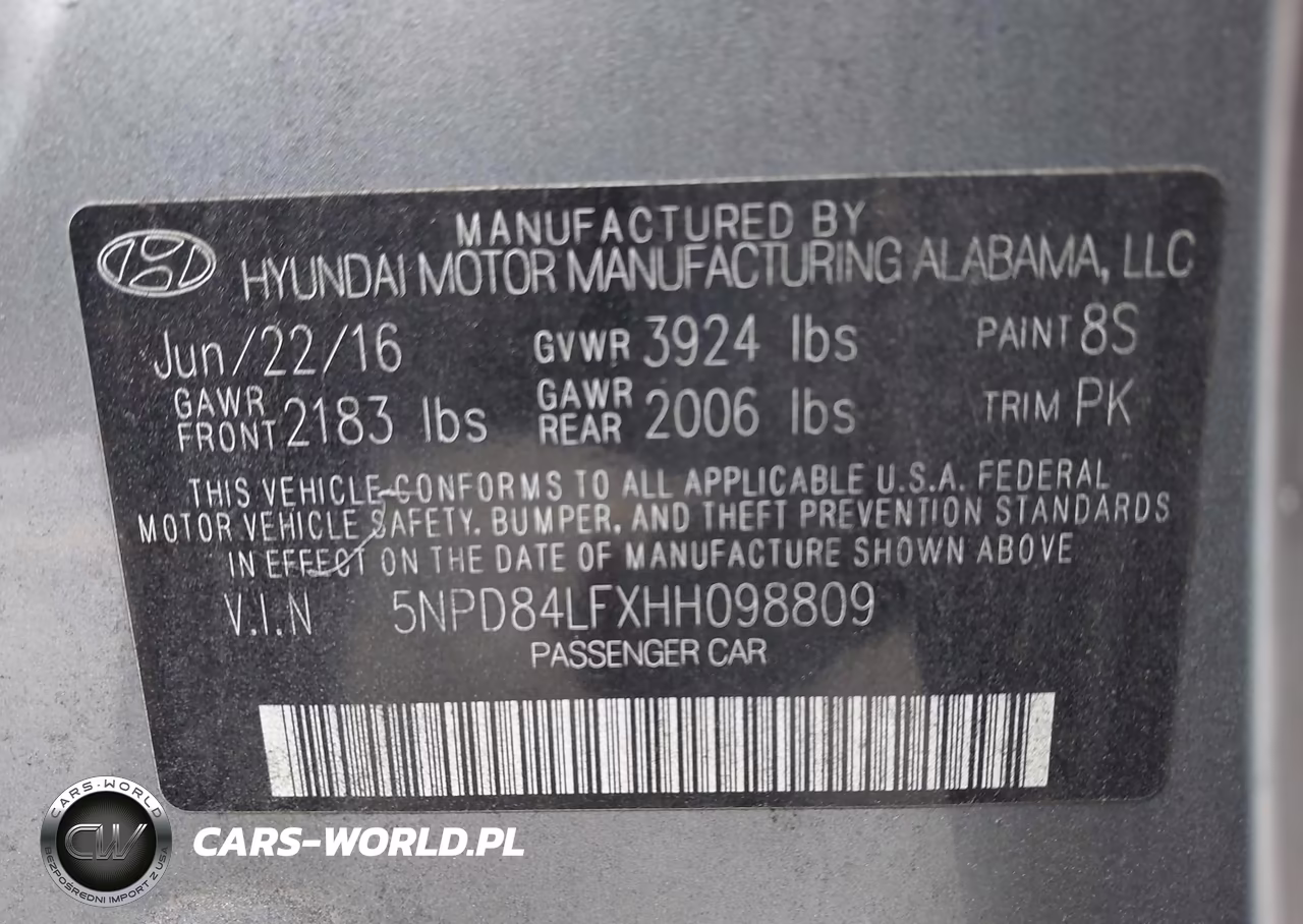 2017 Hyundai Elantra Se VIN:5NPD84LFXHH098809 - 9