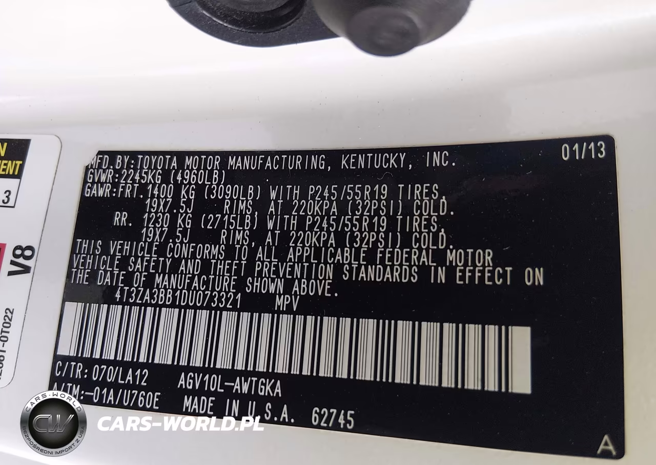 2013 Toyota Venza Xle VIN:4T3ZA3BB1DU073321 - 9