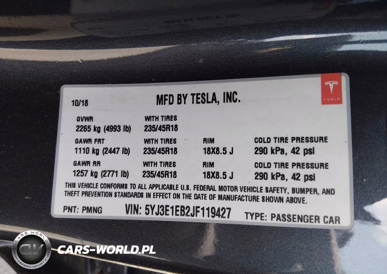 2018 Tesla Model 3 Long Range-Performance VIN:5YJ3E1EB2JF119427 - 9