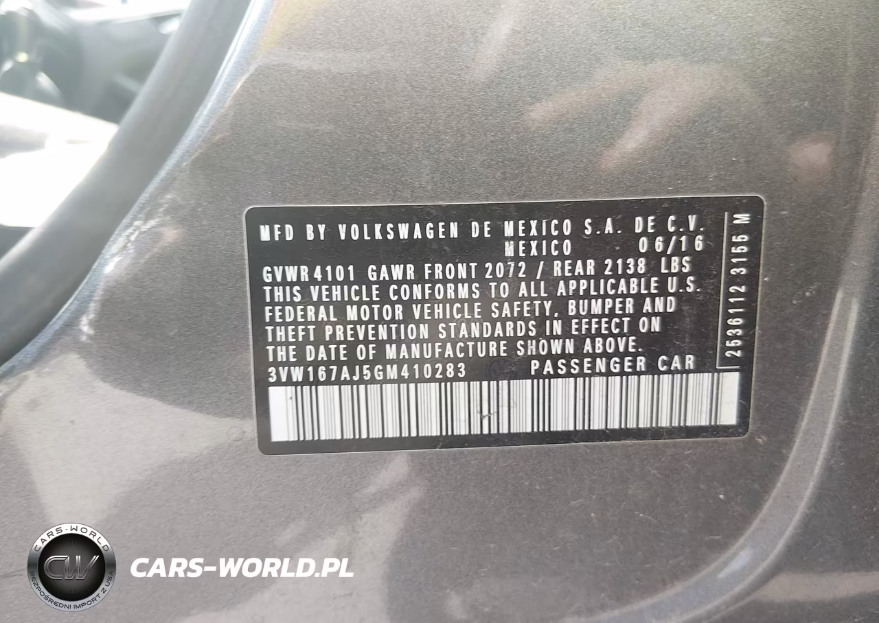 2016 Volkswagen Jetta 1.4T S VIN:3VW167AJ5GM410283 - 9