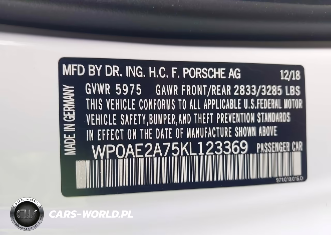 2019 Porsche Panamera E-Hybrid 4 VIN:WP0AE2A75KL123369 - 9