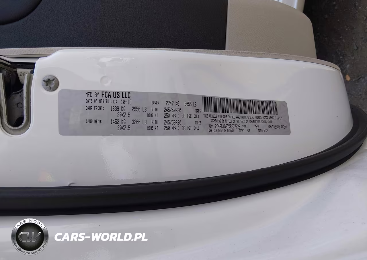 2019 Chrysler Pacifica Limited VIN:2C4RC1GG7KR577222 - 9