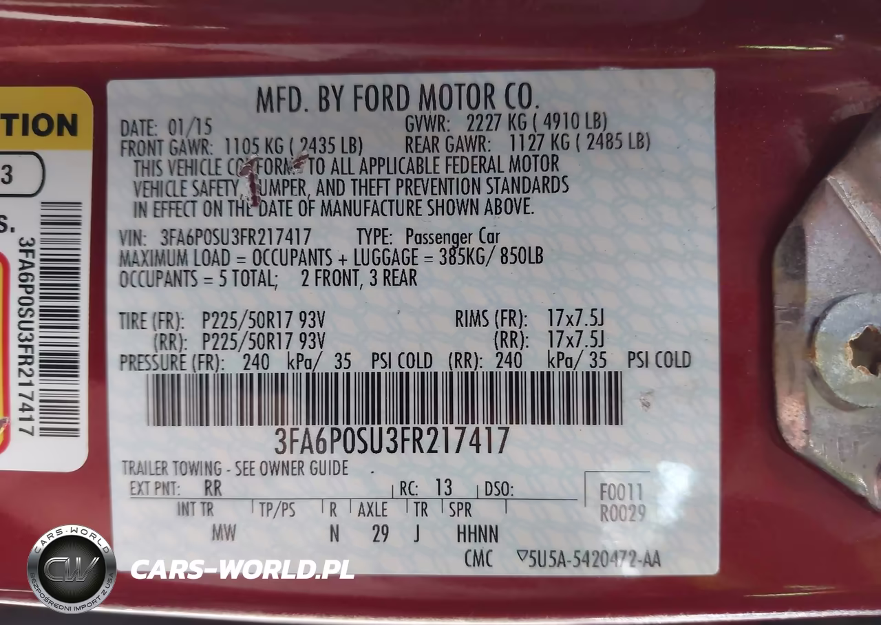 2015 Ford Fusion Energi Titanium VIN:3FA6P0SU3FR217417 - 9
