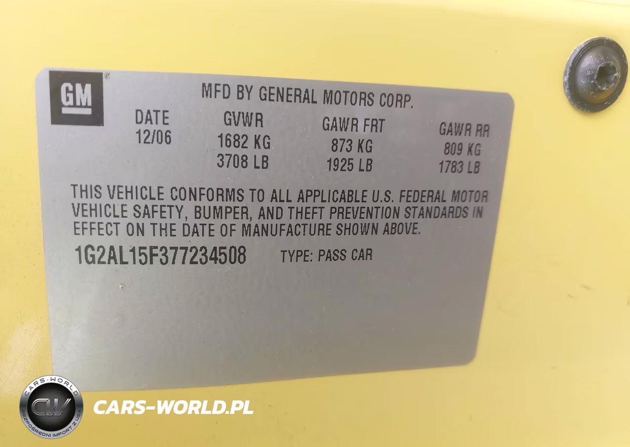 2007 Pontiac G5 VIN:1G2AL15F377234508 - 9