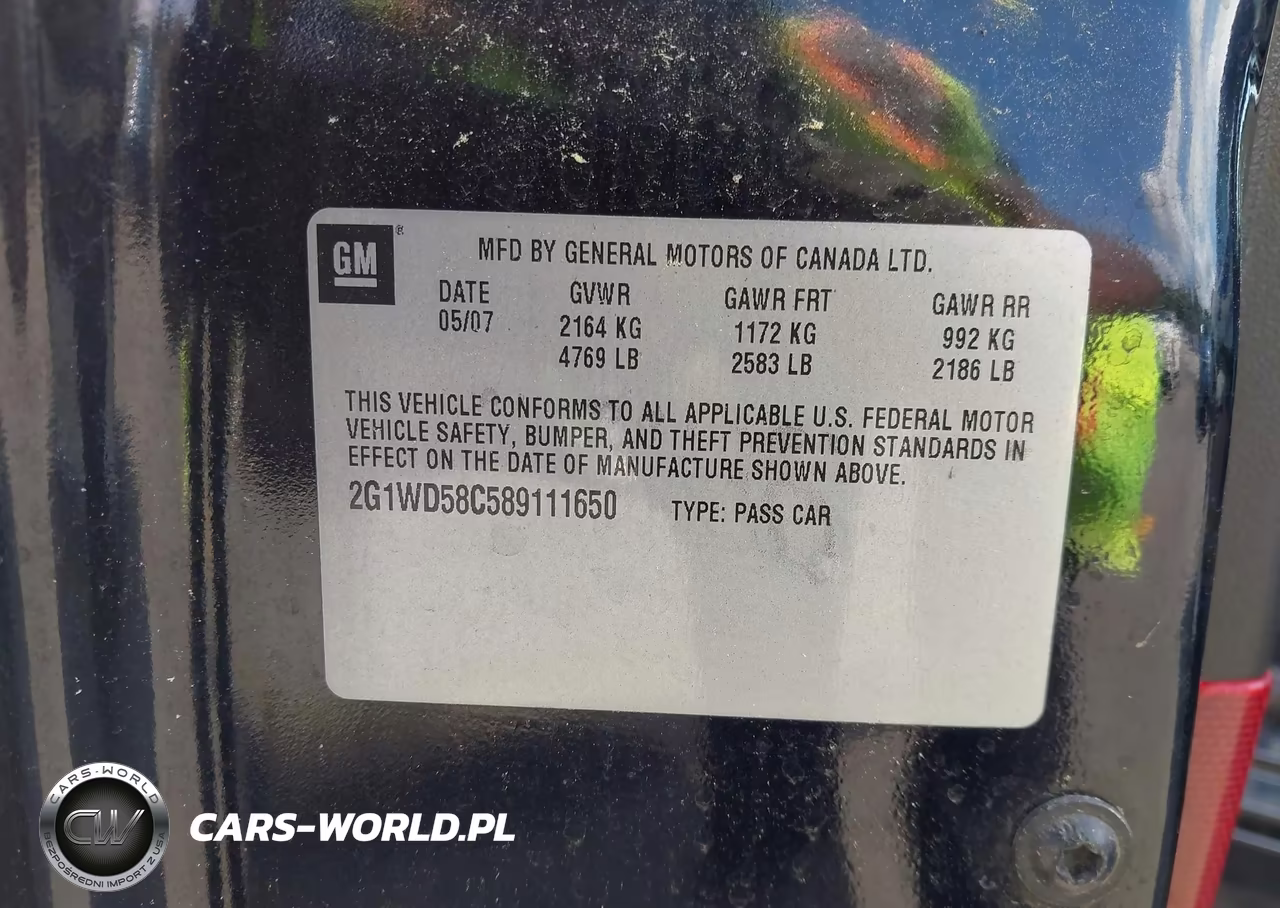 2008 Chevrolet Impala Ss VIN:2G1WD58C589111650 - 9