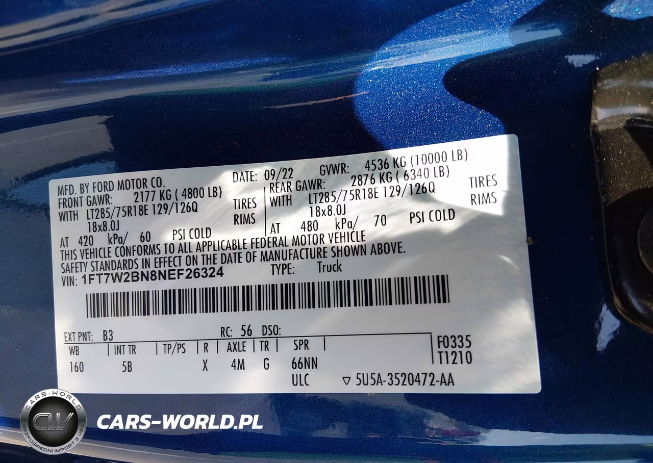 2022 Ford F-250 Lariat VIN:1FT7W2BN8NEF26324 - 9