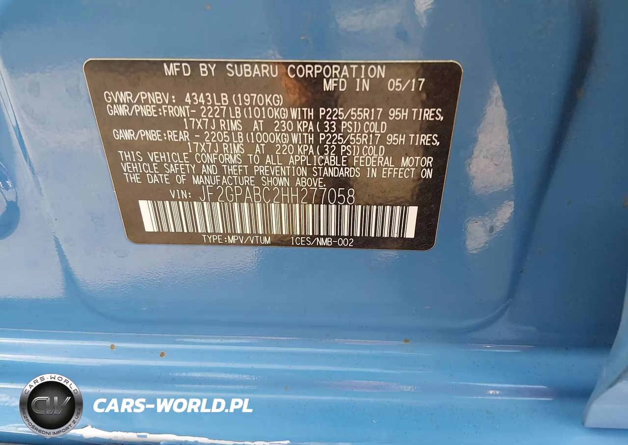 2017 Subaru Crosstrek 2.0I Premium VIN:JF2GPABC2HH277058 - 9