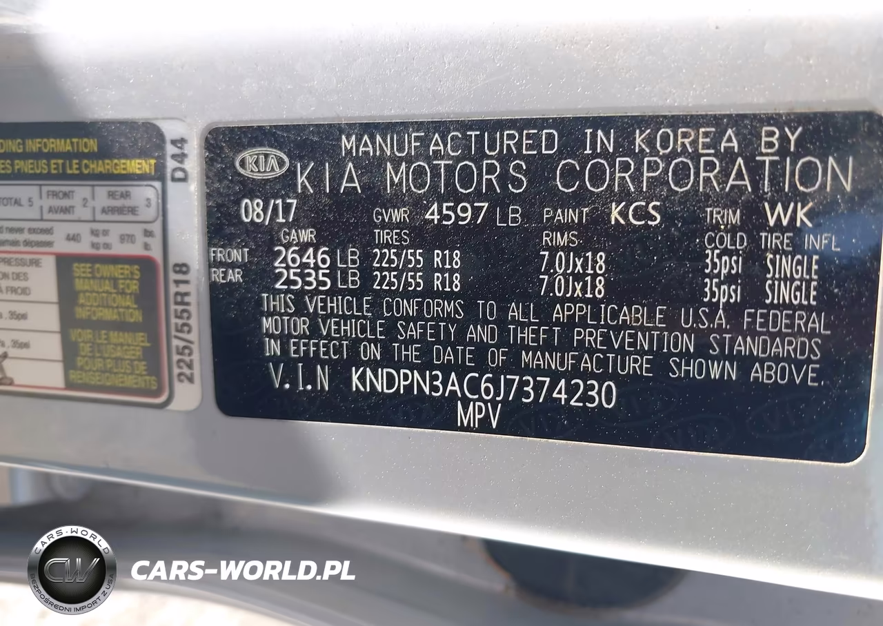 2018 Kia Sportage Ex VIN:KNDPN3AC6J7374230 - 9