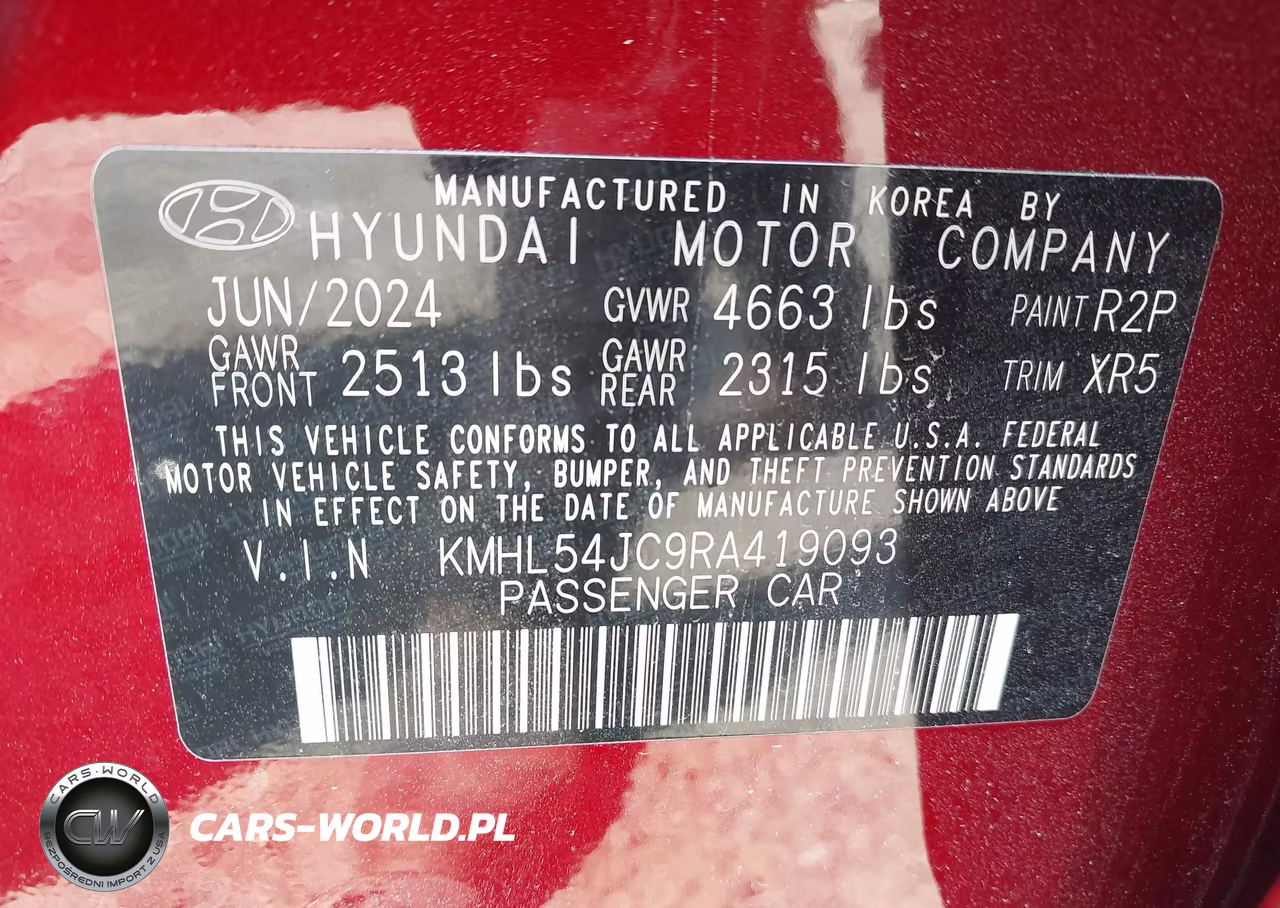 2024 Hyundai Sonata N Line VIN:KMHL54JC9RA419093 - 9