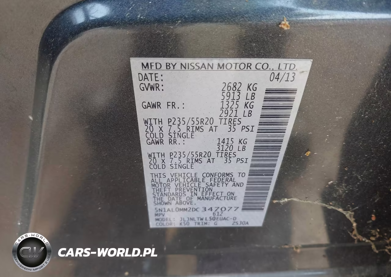 2013 Infiniti Jx35 VIN:5N1AL0MM2DC347077 - 9