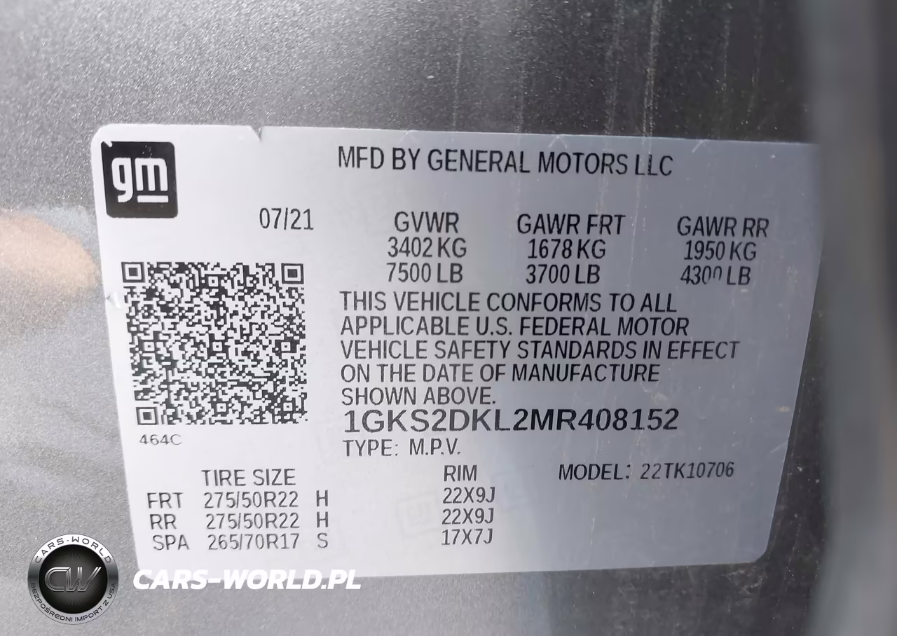 2021 GMC Yukon 4Wd Denali VIN:1GKS2DKL2MR408152 - 9
