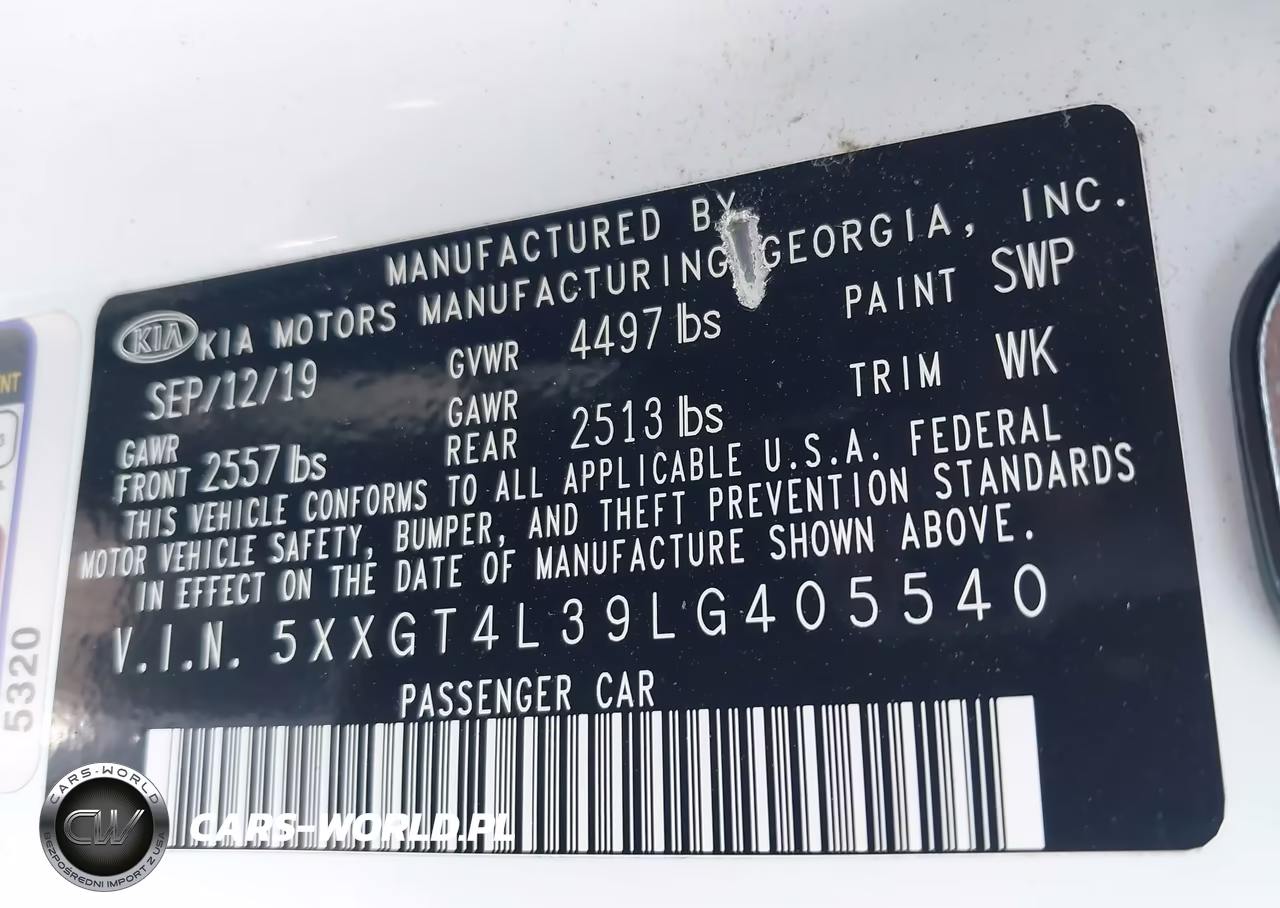 2020 Kia Optima S VIN:5XXGT4L39LG405540 - 9