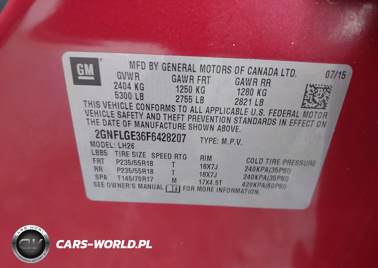 2015 Chevrolet Equinox Lt VIN:2GNFLGE36F6428207 - 9