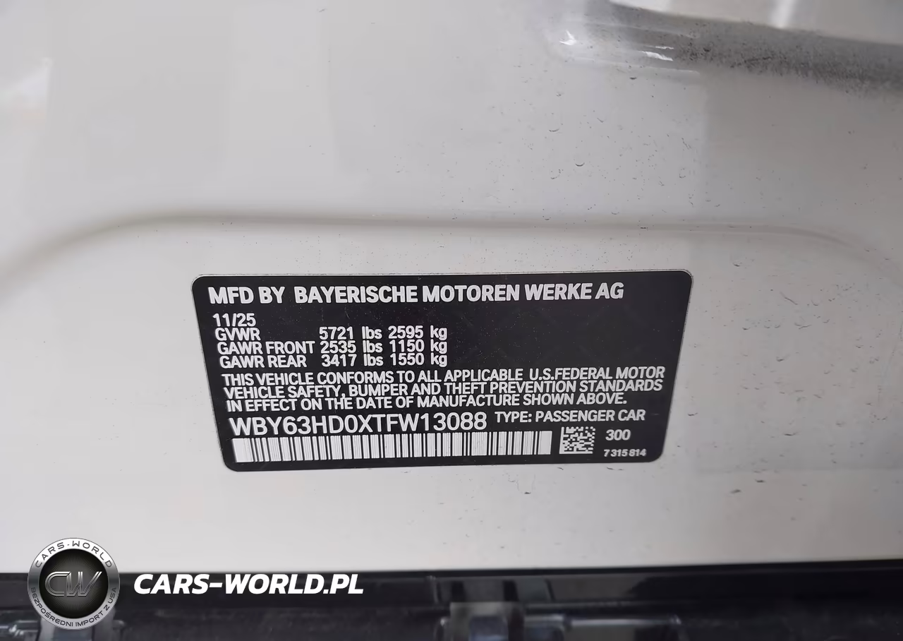2026 BMW I4 Gran Coupe Edrive40 VIN:WBY63HD0XTFW13088 - 9