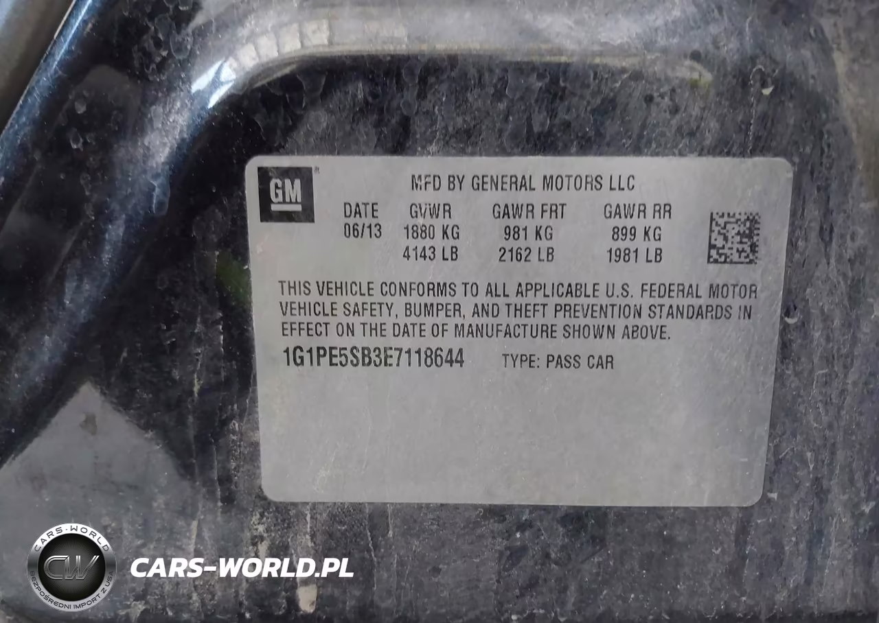 2014 Chevrolet Cruze 2Lt Auto VIN:1G1PE5SB3E7118644 - 9
