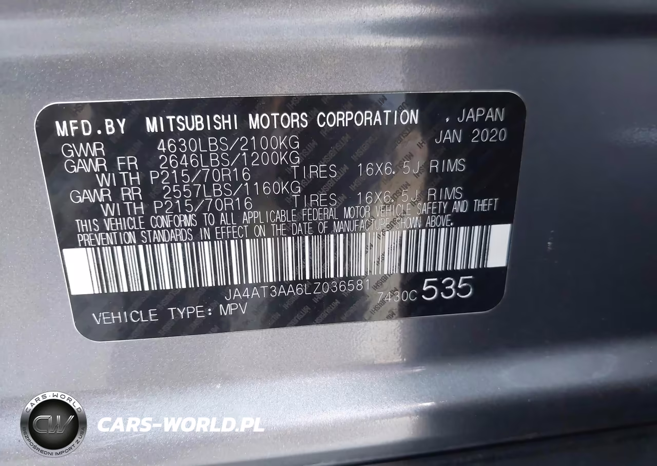 2020 Mitsubishi Eclipse Cross Es 1.5T Awc VIN:JA4AT3AA6LZ036581 - 9