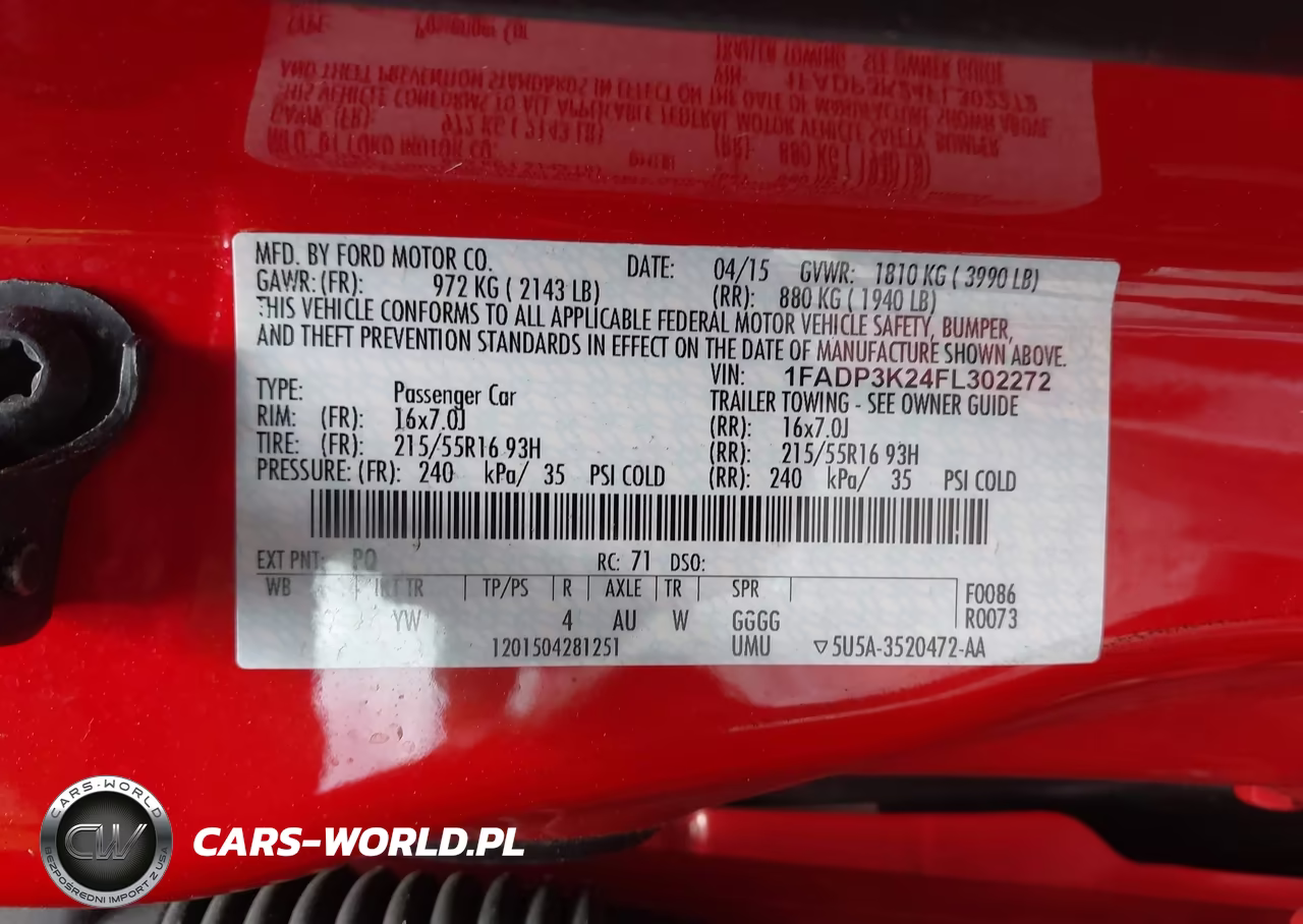 2015 Ford Focus Se VIN:1FADP3K24FL302272 - 9