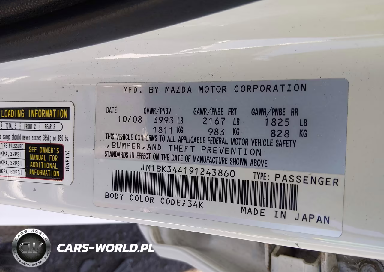 2009 Mazda Mazda3 S Touring VIN:JM1BK344191243860 - 9