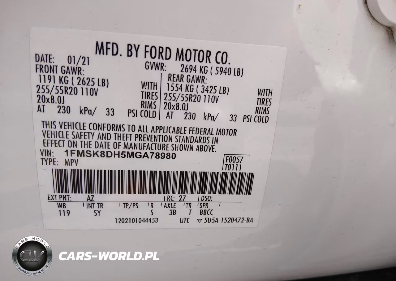 2021 Ford Explorer Xlt VIN:1FMSK8DH5MGA78980 - 9